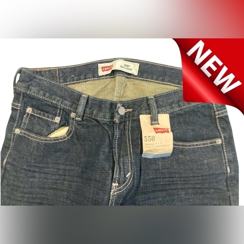 Levi's 550 Men's Jeans Husky Fit 31x27 NWT Dark Blue Relaxed Fit‎